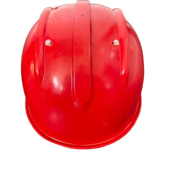 Vintage Gay Toy Red Hard Hat Ram Construction Sticker Wear Plastic Adjustable - Picture 3 of 9